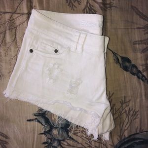 White Demin Shorts